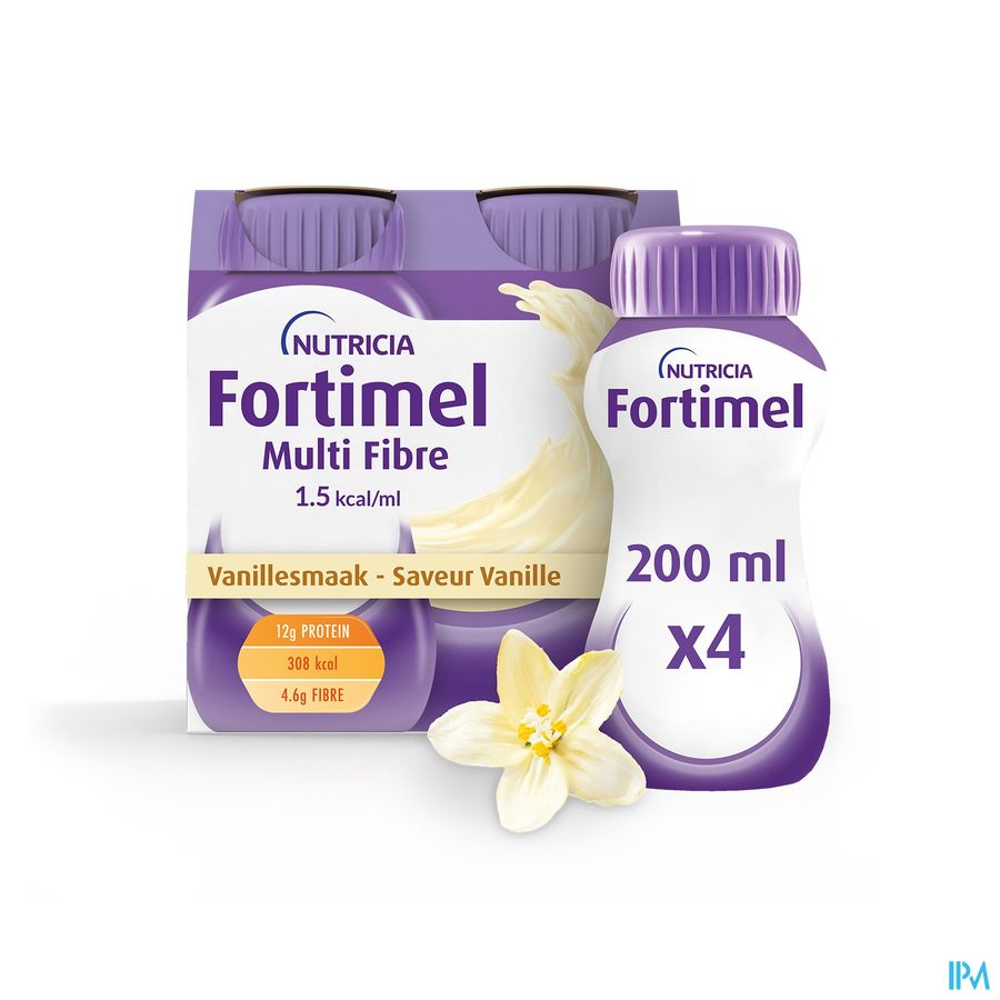 Fortimel Multifiber 1.5kcal Vanille 4x200ml Fortimel Multifiber 1.5kcal Vanille 4x200ml