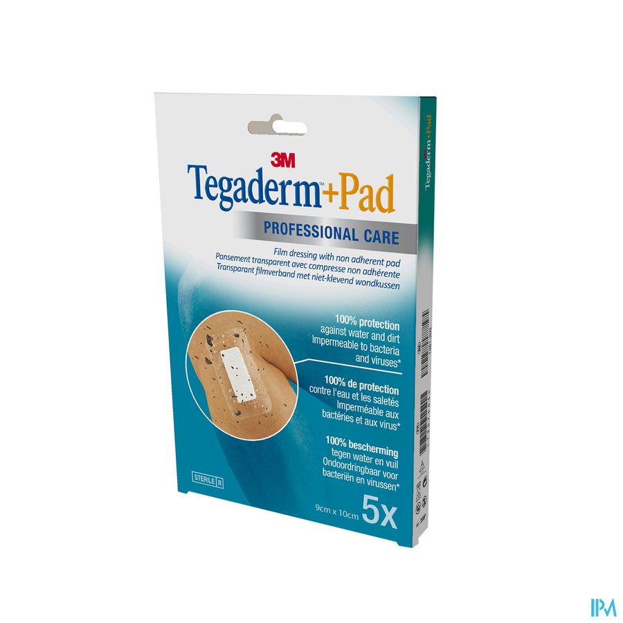 Tegaderm + Pad 3m Transp Steril 9cmx10cm 5 3586p 1