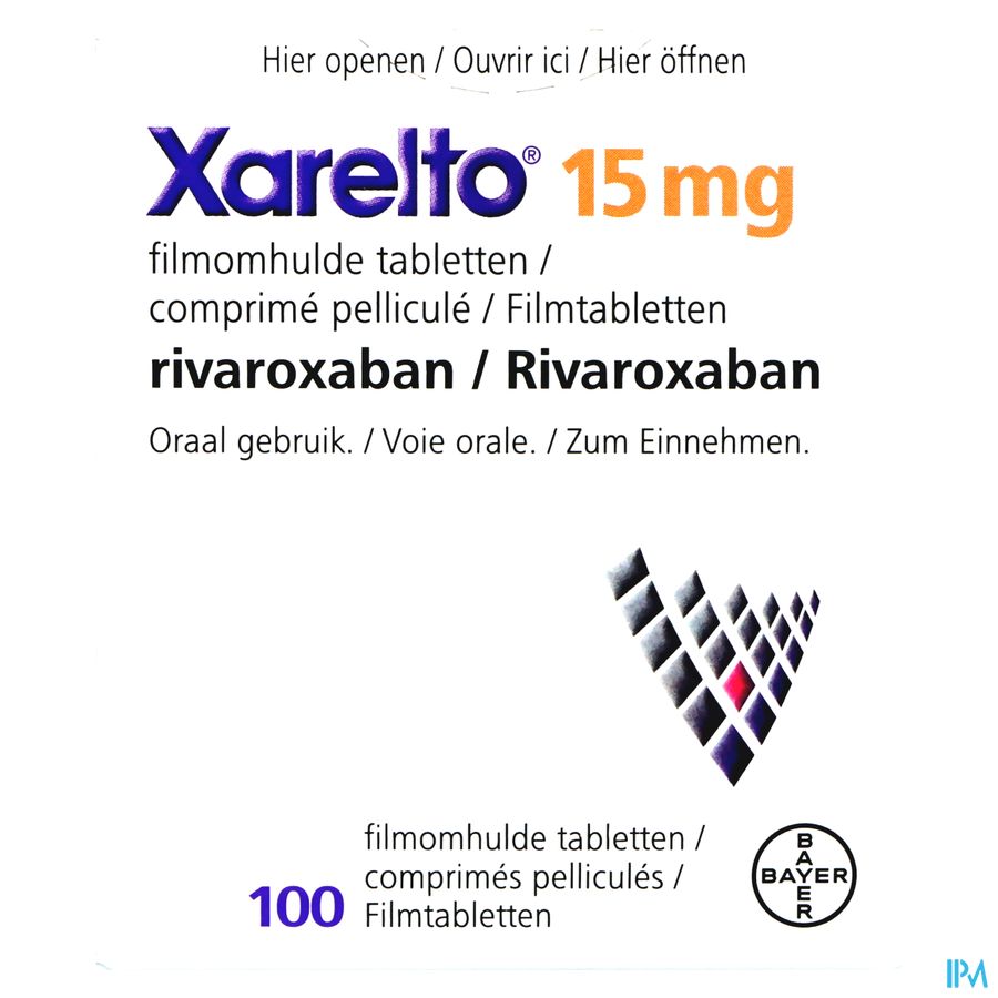 Xarelto 15mg Filmomh Tabl 100 X 15mg 2