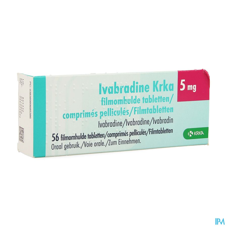 Ivabradine Krka 5,0mg Comp Pell 56 Ivabradine Krka 5,0mg Comp Pell 56