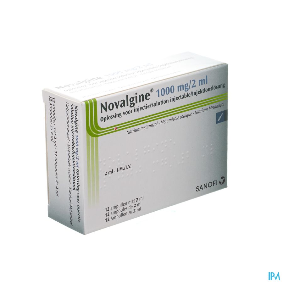Novalgine Im/iv 1000mg/2ml Amp. 12