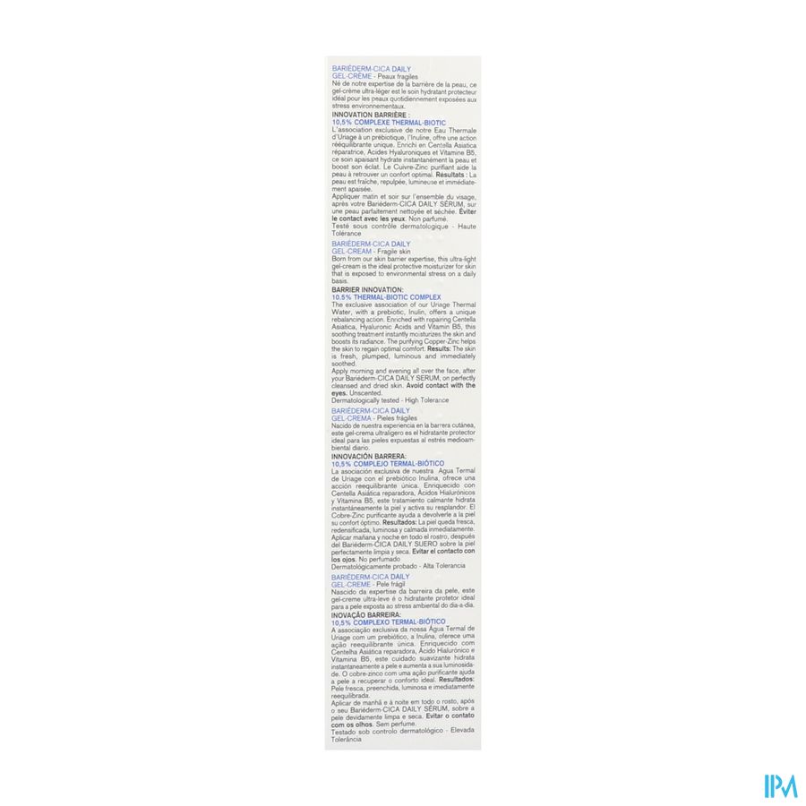 Uriage Bariederm Cica Daily Gel-creme 40ml 3