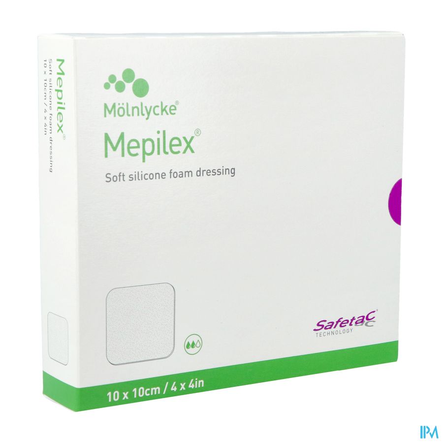 Mepilex Schuimverb Sil Abs Ster 10x10cm 5 294100 Mepilex Schuimverb Sil Abs Ster 10x10cm 5 294100