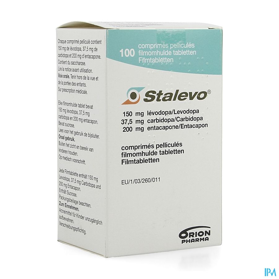 Stalevo 150/37,5/200mg Comp 100x 150mg Pip Stalevo 150/37,5/200mg Comp 100x 150mg Pip