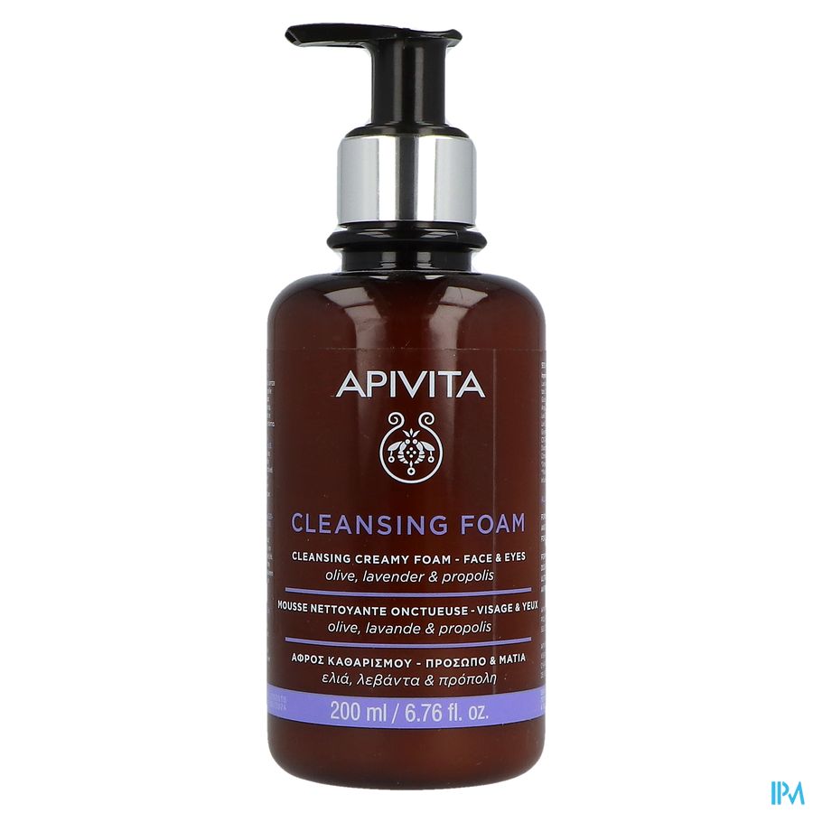Apivita Cleansing Creamy Foam Face & Eyes 200ml 1