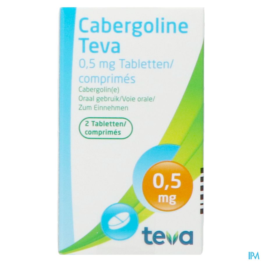Cabergoline Teva Comp 2 X 0,5mg Cabergoline Teva Comp 2 X 0,5mg