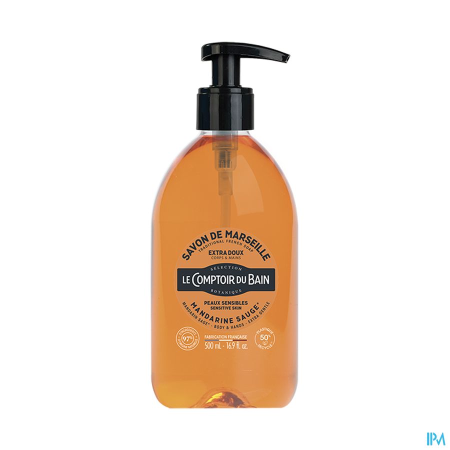 Lcb Zeep Vloeibaar Mandarijn Salie Z/palm Fl 500ml Lcb Zeep Vloeibaar Mandarijn Salie Z/palm Fl 500ml