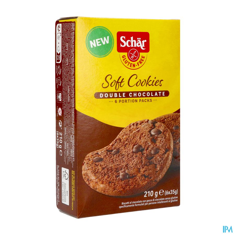Schar Soft Cookies Double Choc 210g Revogan Schar Soft Cookies Double Choc 210g Revogan