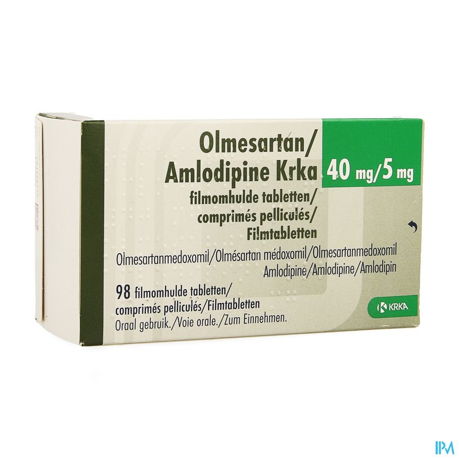 Olmesartan Amlodipine Krka 40/ 5mg Filmomh Tabl 98 Olmesartan Amlodipine Krka 40/ 5mg Filmomh Tabl 98