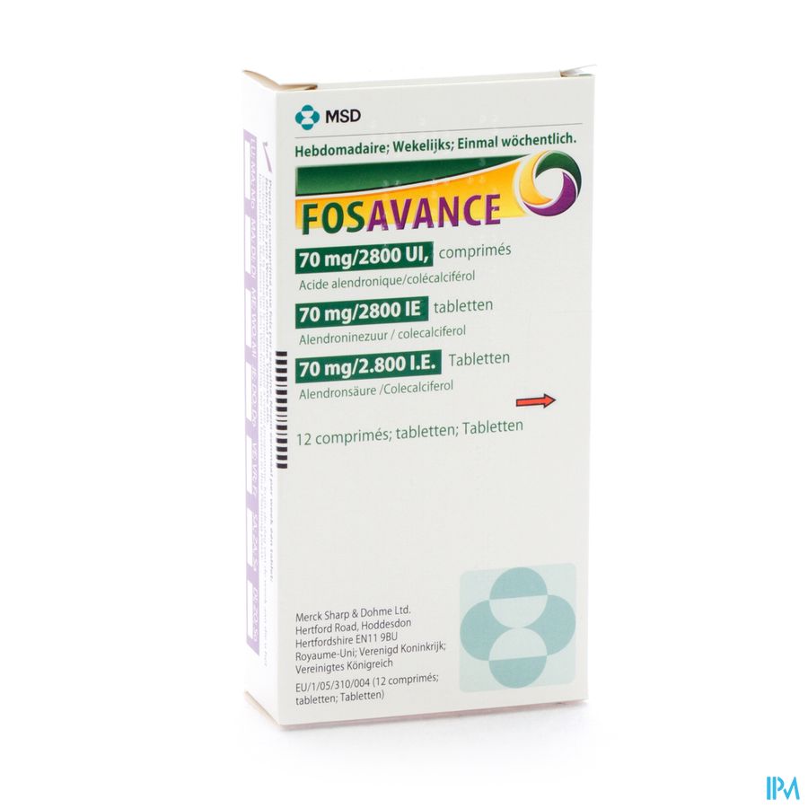 Fosavance Tabl 12 - 70mg /2800 Ui Fosavance Tabl 12 - 70mg /2800 Ui