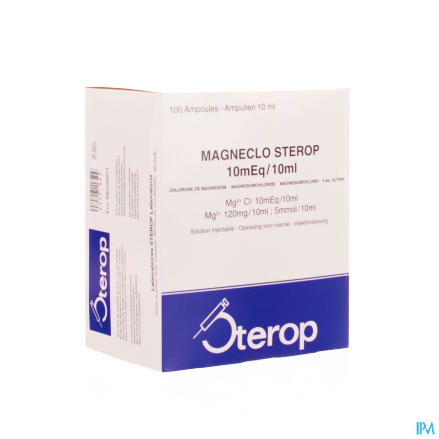Magneclo Sterop 10 meq/10 ml sol. inj. i.v. amp. 100 x 10 ml