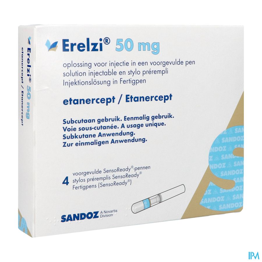 Erelzi 50mg/ml Opl Inj Voorgevulde Pen 4 Erelzi 50mg/ml Opl Inj Voorgevulde Pen 4