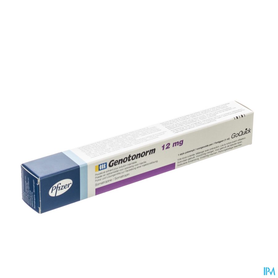 Genotonorm 12,0mg Goquick Opl Inj Voorgev.pen 1 Genotonorm 12,0mg Goquick Opl Inj Voorgev.pen 1