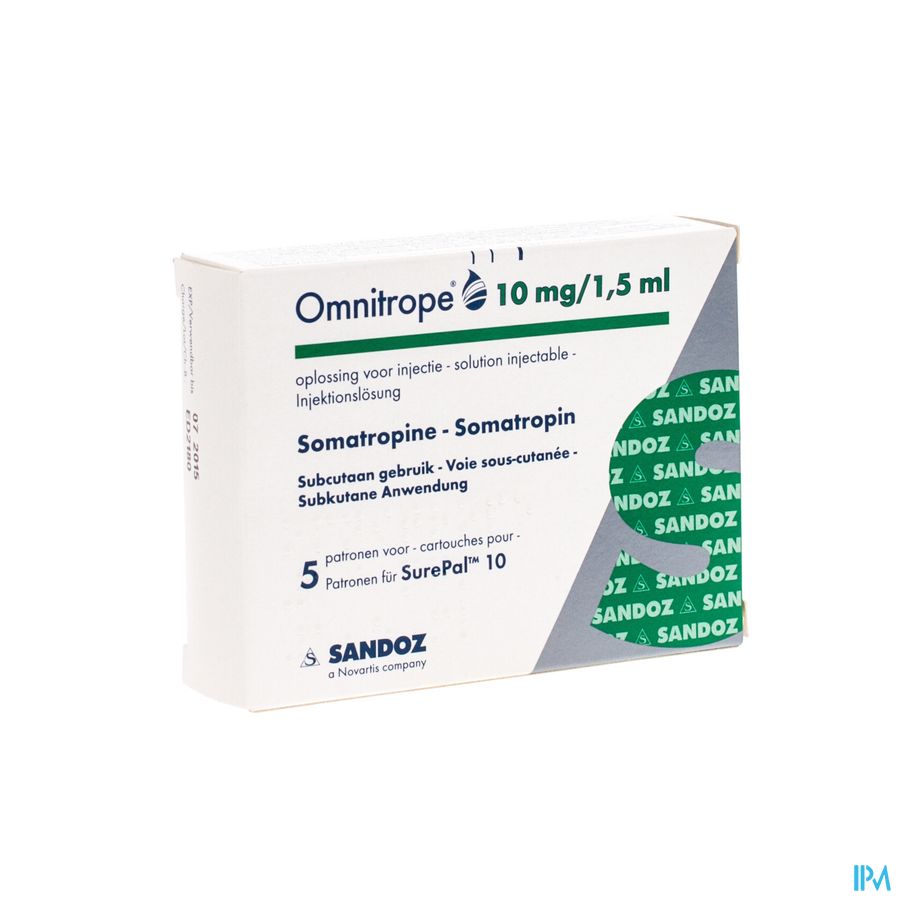 Omnitrope Sandoz 10mg/1,5ml Opl Inj Patroon Glas 5 Omnitrope Sandoz 10mg/1,5ml Opl Inj Patroon Glas 5