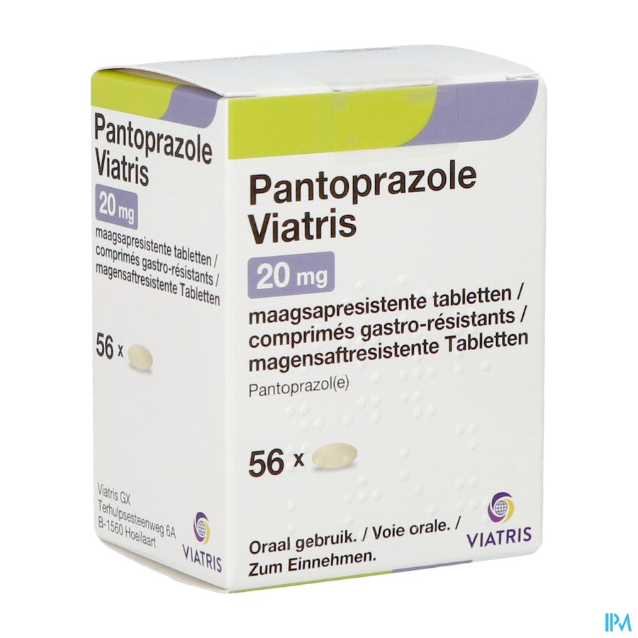 Pantoprazole Viatris 20mg Tabl Maagsapresist 56 Pantoprazole Viatris 20mg Tabl Maagsapresist 56