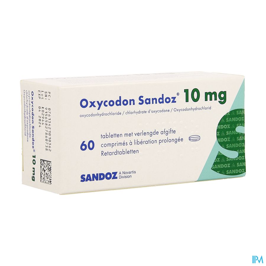 Oxycodon 10mg Sandoz Verlengde Afgifte 60 Oxycodon 10mg Sandoz Verlengde Afgifte 60