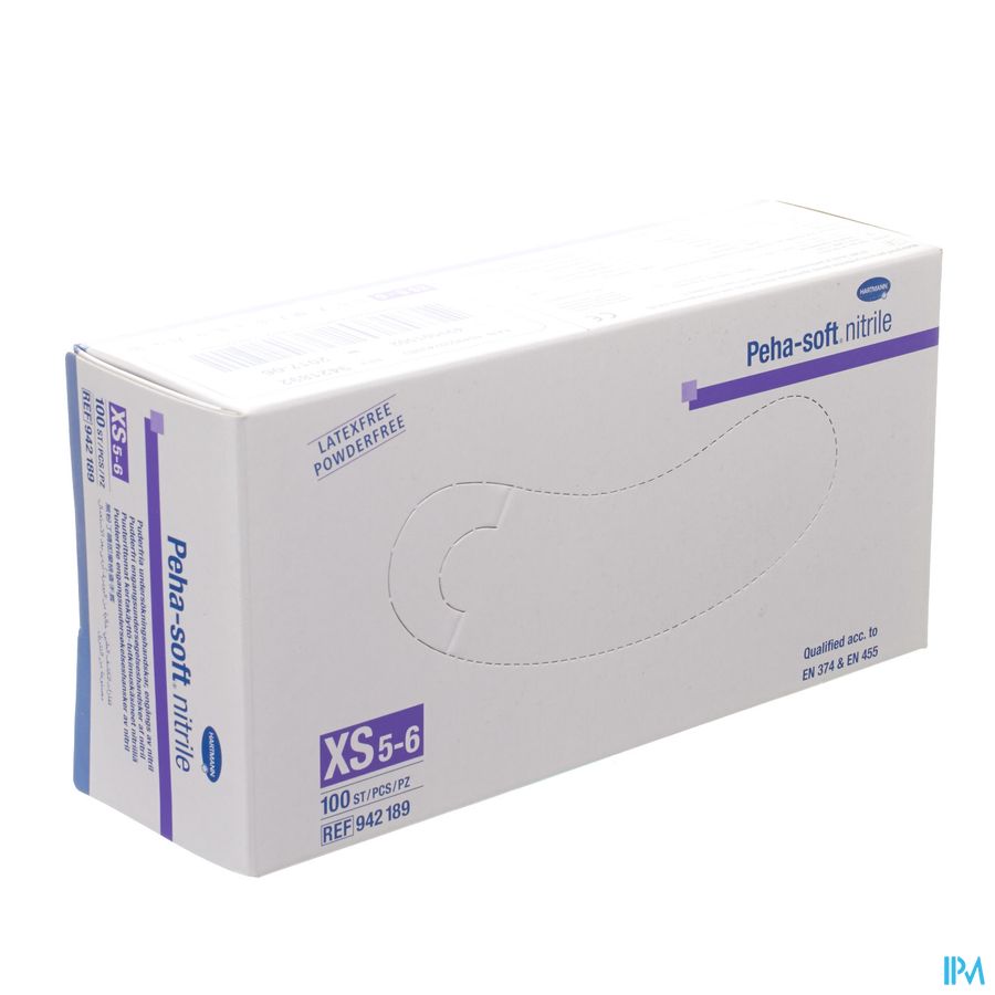 Peha Soft Handschoen Nitrile Xs 100 9421895 Peha Soft Handschoen Nitrile Xs 100 9421895