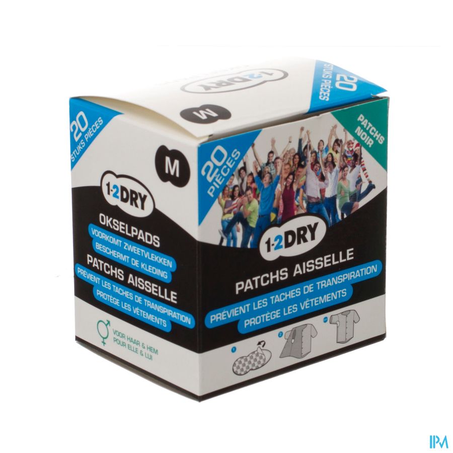 1-2dry Okselpads Medium Dark 20 1-2dry Okselpads Medium Dark 20