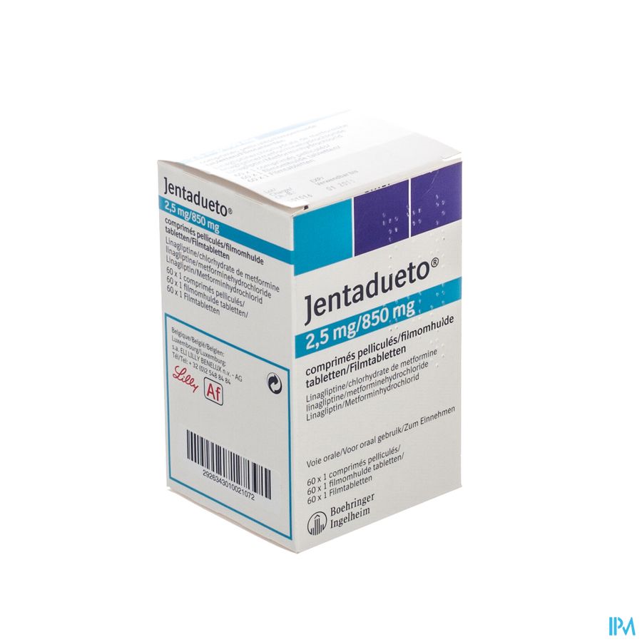 Jentadueto 2,5mg/ 850mg Comp Pell 60 Jentadueto 2,5mg/ 850mg Comp Pell 60