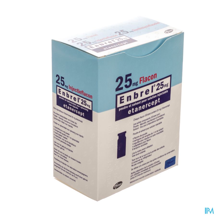 Enbrel 25mg Opl Inj Voorgevulde Spuit 4 X 0,5ml Enbrel 25mg Opl Inj Voorgevulde Spuit 4 X 0,5ml