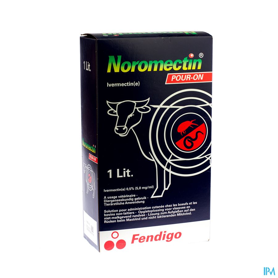 Noromectin Pour-on Wormverdrijvend Runderen 1l Noromectin Pour-on Wormverdrijvend Runderen 1l