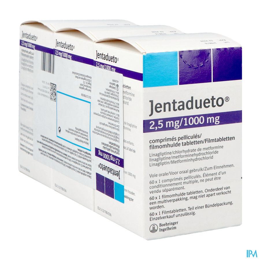 Jentadueto 2,5mg/1000mg Comp Pell 180(2x90)