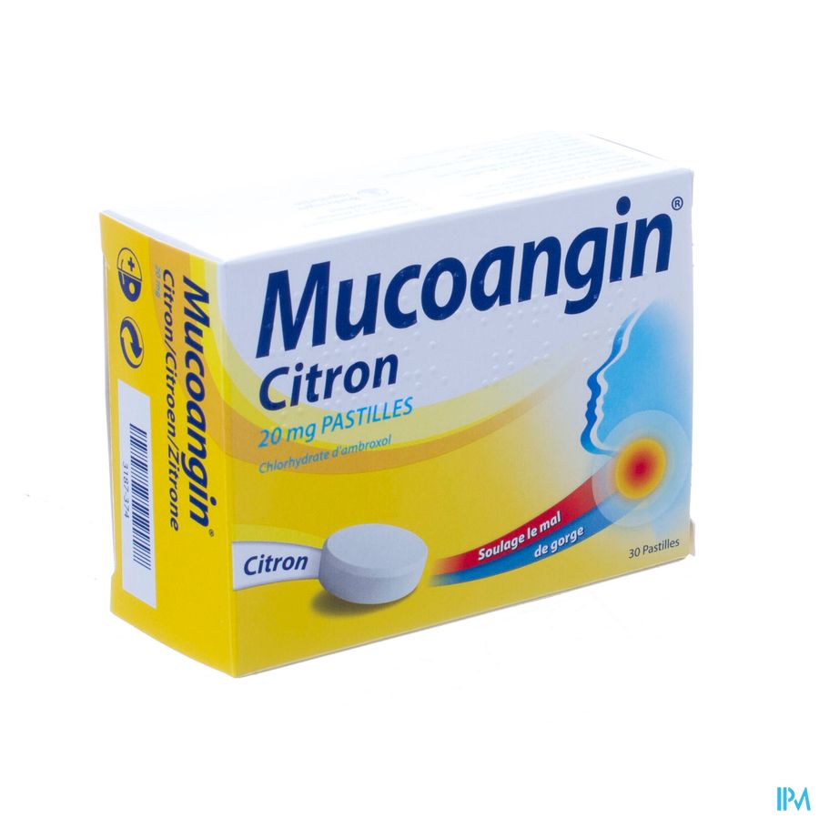 Mucoangin Citroen Zuigtabletten 30x20mg