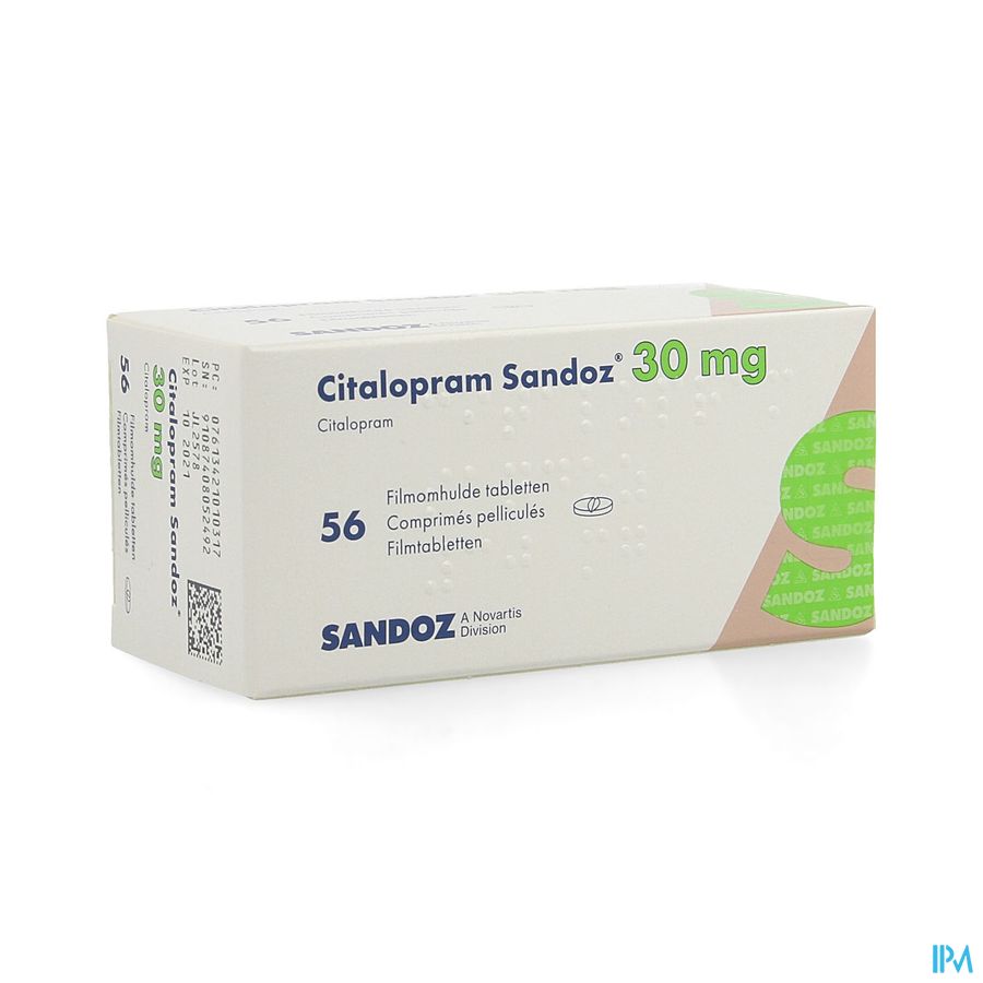 Citalopram Sandoz Comp 56 X 30mg Citalopram Sandoz Comp 56 X 30mg