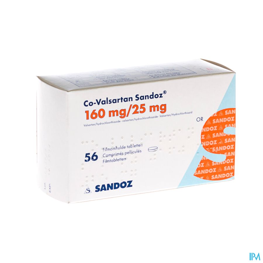 Co Valsartan Sandoz 160mg/25,0mg Filmomh Tabl 56 Co Valsartan Sandoz 160mg/25,0mg Filmomh Tabl 56