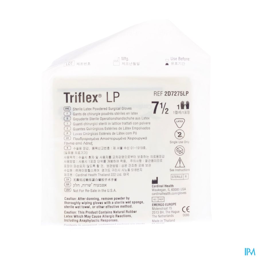 Triflex Onderz.handsch.latex +pdr Ster 7,5 Paar