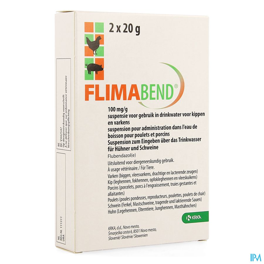 Flimabend 100mg/g Ora Susp Varken Kip Zakje 2x20g Flimabend 100mg/g Ora Susp Varken Kip Zakje 2x20g