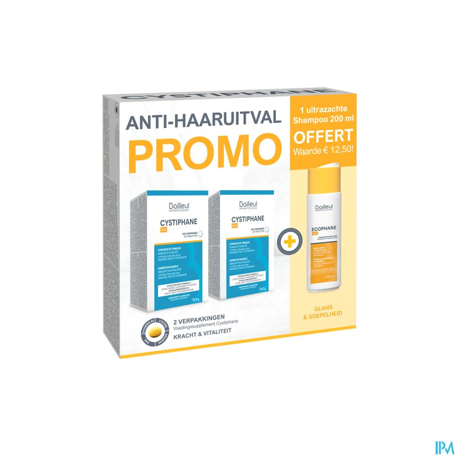 Cystiphane Tabl 2x120 +sh Ultra Zacht 200ml Gratis Cystiphane Tabl 2x120 +sh Ultra Zacht 200ml Gratis