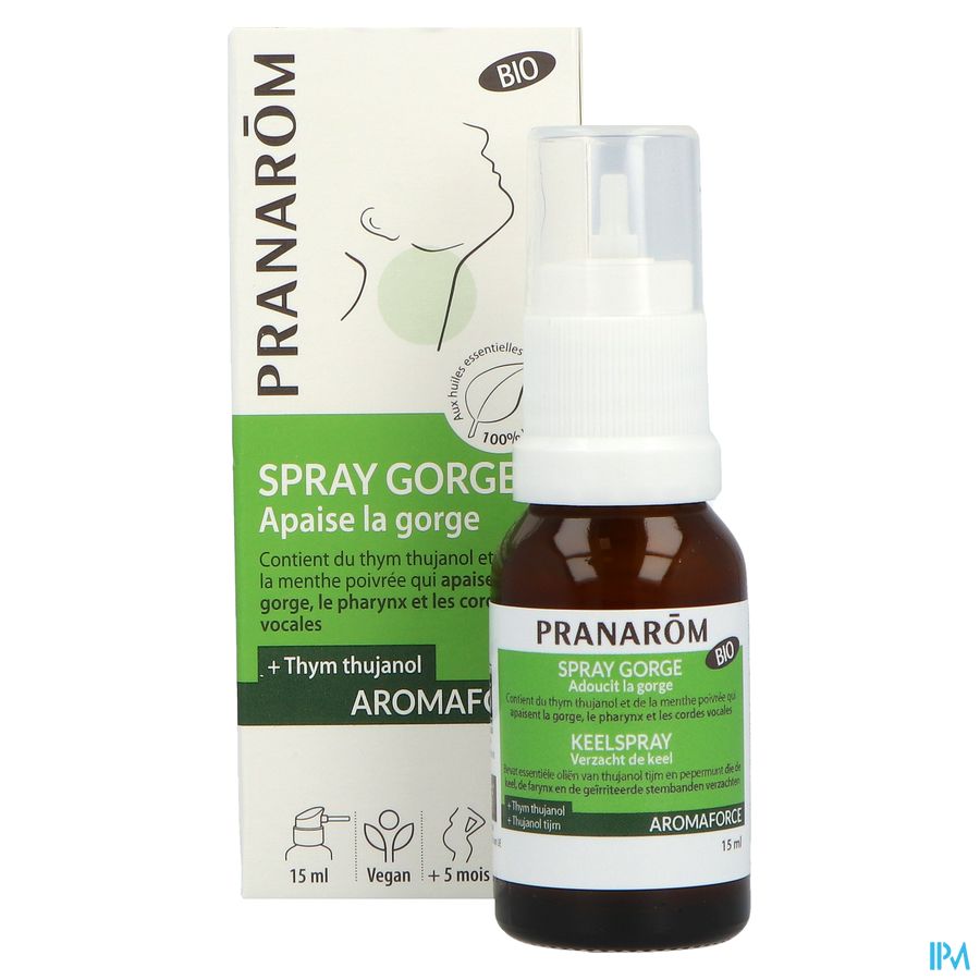 Pranarom Aromaforce Bio Verzacht.keelspray 15ml 10