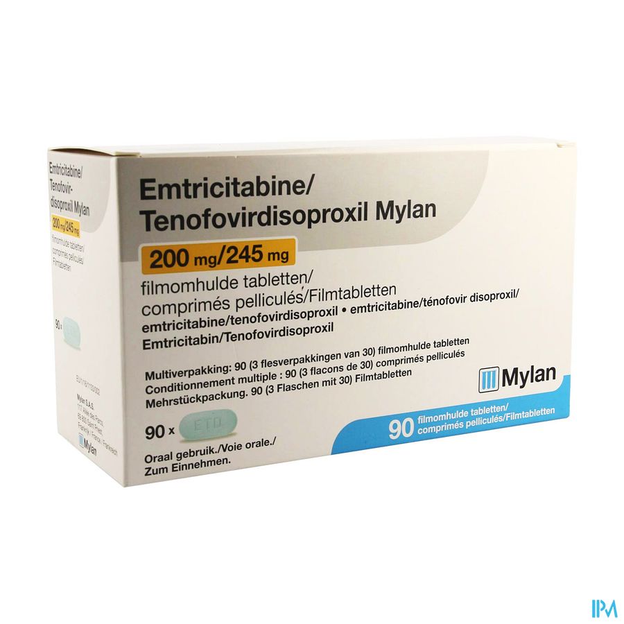 Emtricitab.tenofov.200/245 Mylan Film.tabl 90 Fl Emtricitab.tenofov.200/245 Mylan Film.tabl 90 Fl