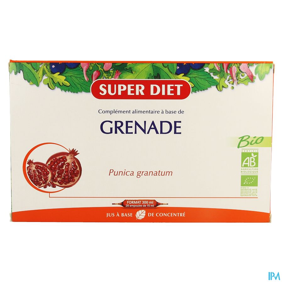 Superdiet Granaatappel Bio Amp 20x15ml Superdiet Granaatappel Bio Amp 20x15ml