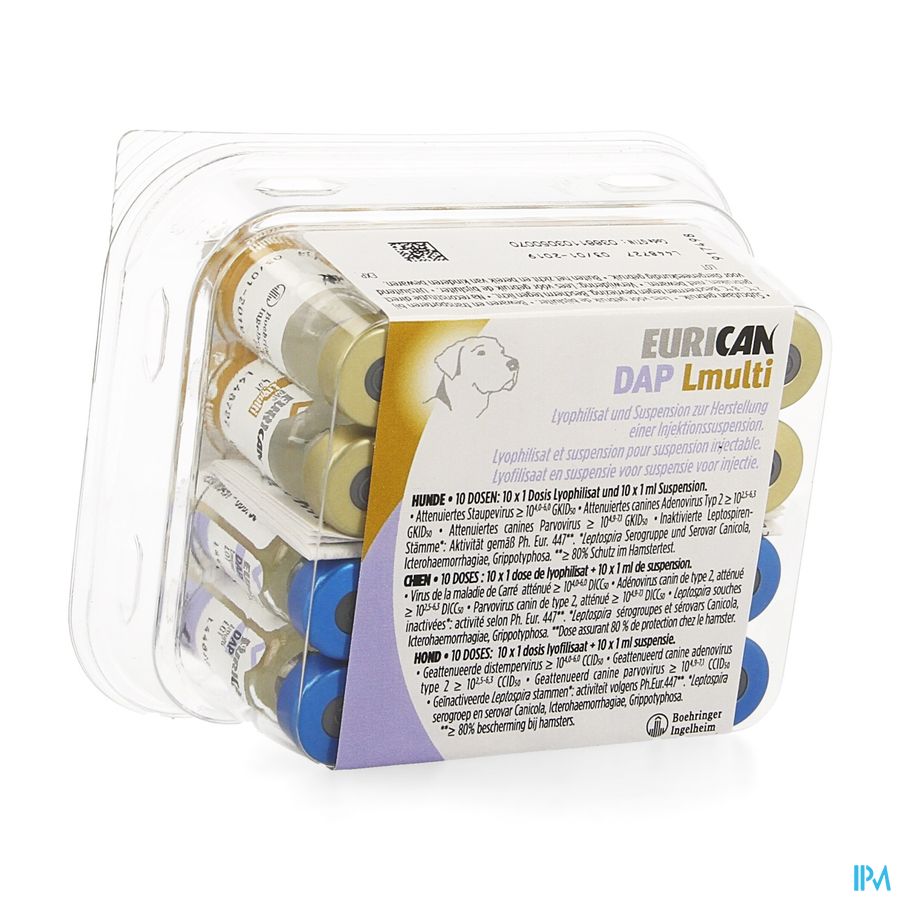 Eurican Dap-l Multi Lyof.10x1 Dose+susp 10x1 Dose Eurican Dap-l Multi Lyof.10x1 Dose+susp 10x1 Dose