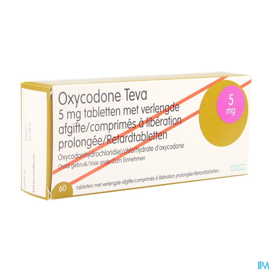 Oxycodone Teva 5mg Verlengde Afgifte Comp 60 Oxycodone Teva 5mg Verlengde Afgifte Comp 60