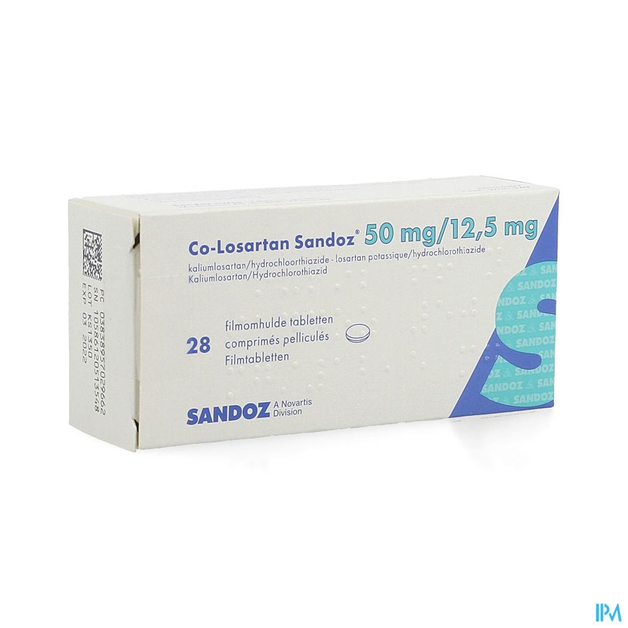 Co Losartan Sandoz 50mg/12.5mg Filmomh Tabl 28 Co Losartan Sandoz 50mg/12.5mg Filmomh Tabl 28