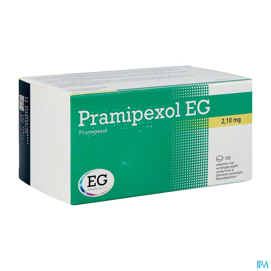 Pramipexol EG 2,10Mg Verlengde Afgifte Tabl 100 Pramipexol EG 2,10Mg Verlengde Afgifte Tabl 100
