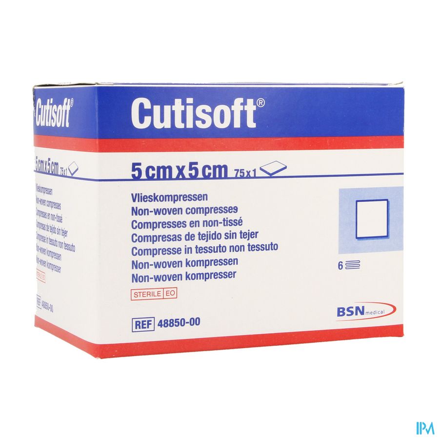 Cutisoft Ster Non Woven 5,0x 5,0cm 75