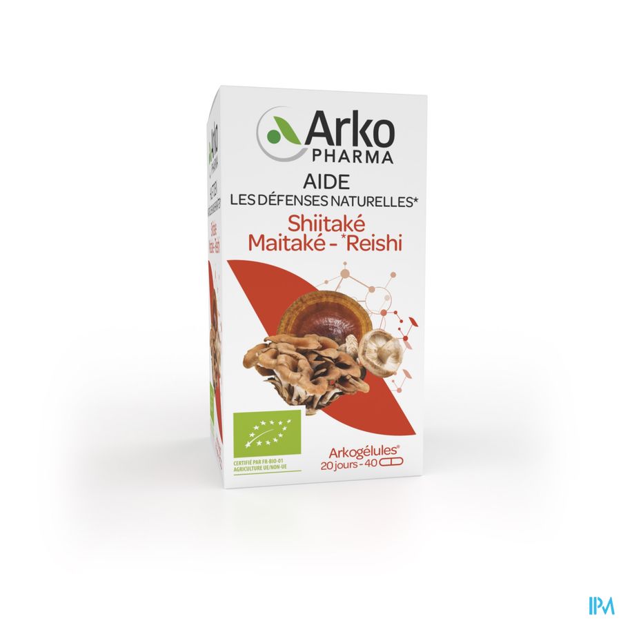 Arkogelules Shiitake Maitake Reishi Bio Caps 40