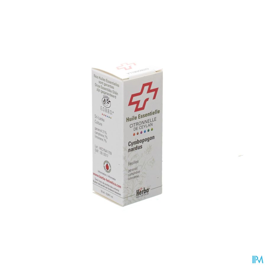 Citronnelle Ceylan Feuille Herba Helv.hle Ess 10ml Citronnelle Ceylan Feuille Herba Helv.hle Ess 10ml