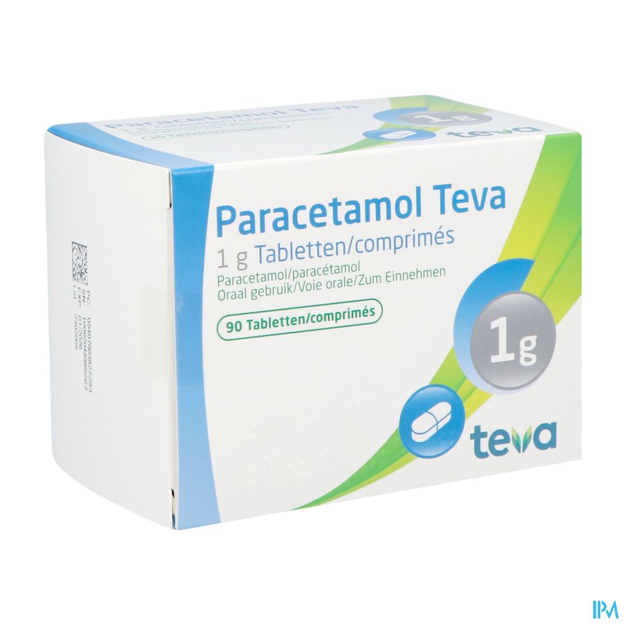 Paracetamol Teva 1g Tabl 90 X 1g Blister Paracetamol Teva 1g Tabl 90 X 1g Blister