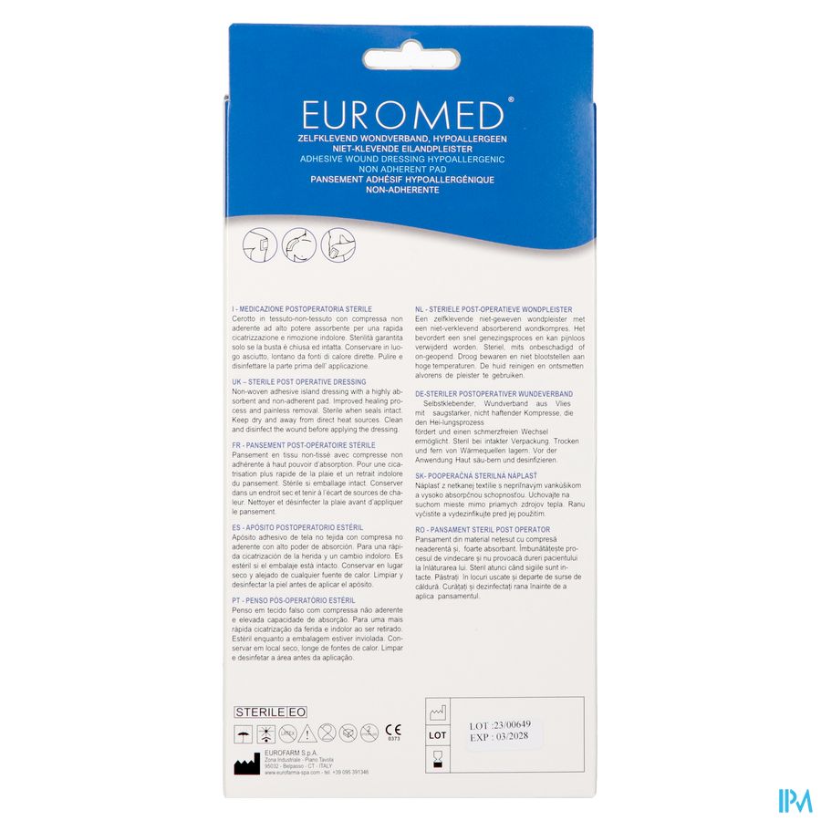 Euromed 7x12cm 5 Eilandpleister Steriel 5