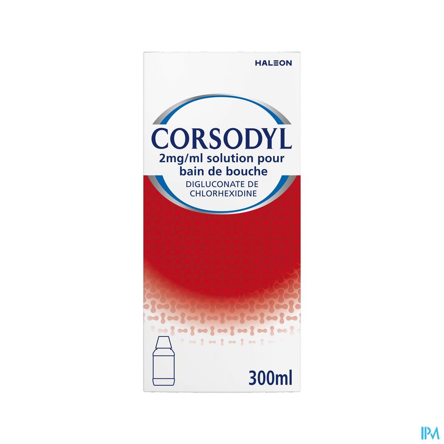 Corsodyl 2mg/ml Solution Bain Bouche 300ml