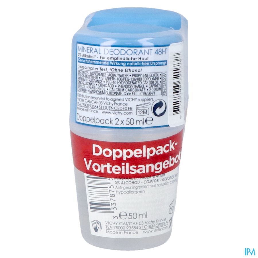 Vichy Deo Mineral Bille 48h Duo 2x40ml 5