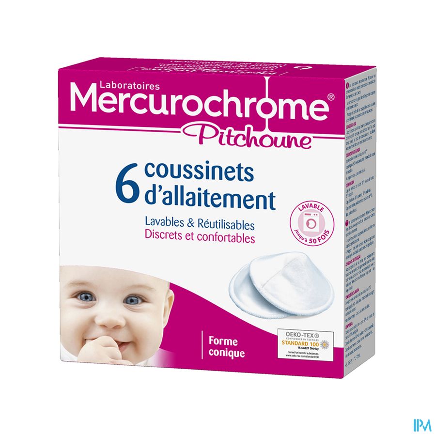 Mercurochrome Zoogkompres Wasbaar 6 Mercurochrome Zoogkompres Wasbaar 6