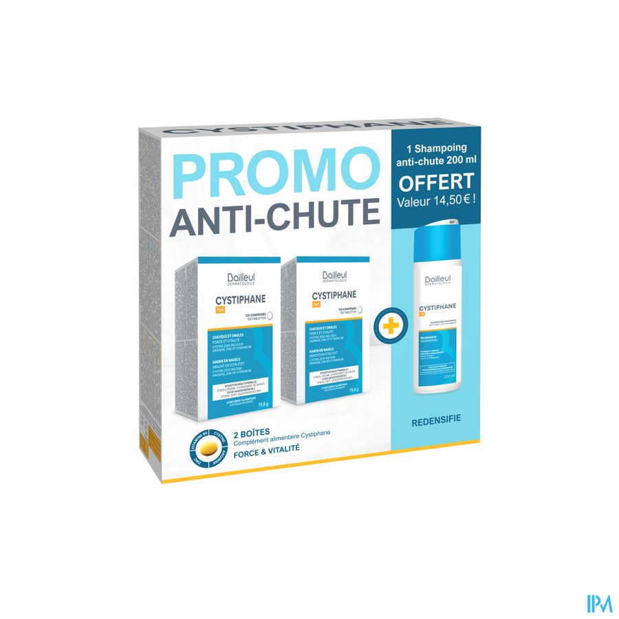 Cystiphane Comp 2x120 + Sh A/chute 200ml Gratuit Cystiphane Comp 2x120 + Sh A/chute 200ml Gratuit