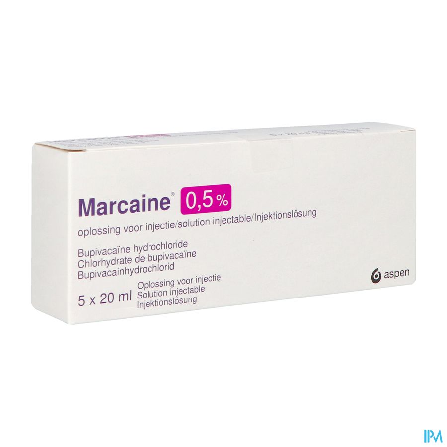 Marcaine Sol. Inj. 5 X 20ml 0,50 % Marcaine Sol. Inj. 5 X 20ml 0,50 %