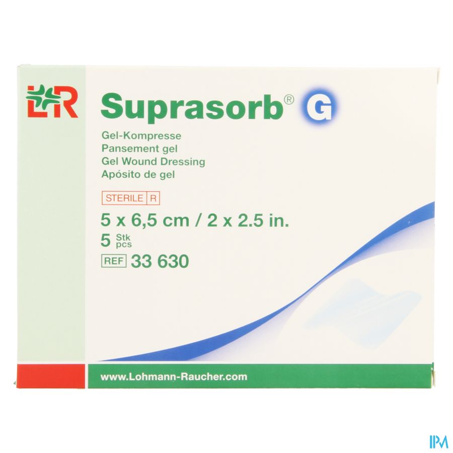 Suprasorb g Compresse New 5x6,5cm 5 33630 8